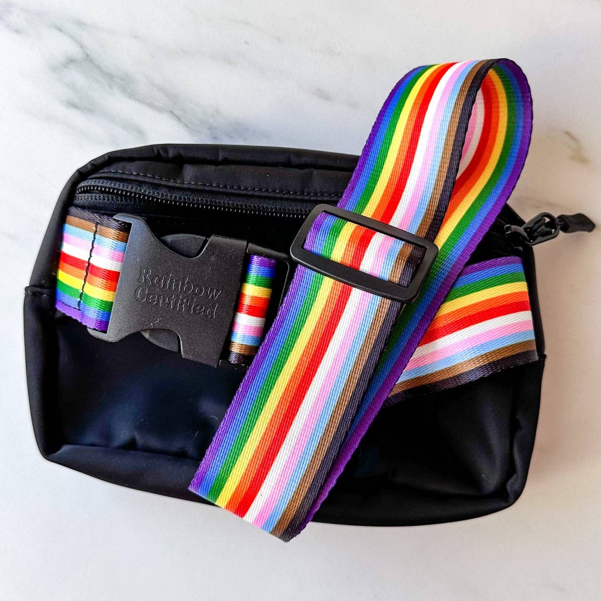 Rainbow Belt Bag Frost and Fur