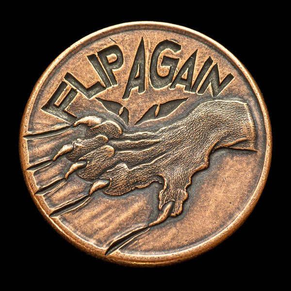 Pet the Cat / Flip Again Copper Decision Maker Coin