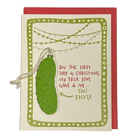 Pickle Ornament w/Card