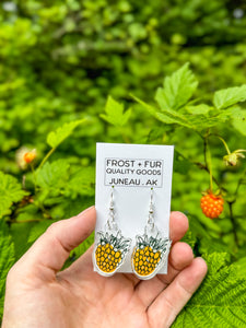 Acrylic Salmonberry Earrings